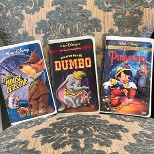 3 Vintage Disney VHS movies